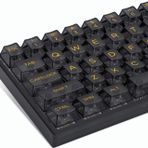 dagaladoo Crystal Clear keycap,Siyah Seramik Şeffaf keycaps Yüzde 75, Parlatıcı Klavye kapakları, PC Malzemesi, Mx Anahtarları için Kiraz Profili Oyun Mekanik Klavye (140 tuş, sadece tuş başlıkları)