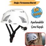 Dağcı Tırmanma Bareti Baş Koruyucu Kask Şapka Ce En12492 Standartlarına Uygun 51-62 Cm Ayarlanabilir