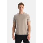 Dagi Bisiklet Yaka Baskılı Spor T-Shirt Erkek, S, 26SM12451AK, Taş