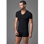 Dagi D5030 Compact V Yaka T-Shirt Erkek Iç Çamaşırı Ve Iç Giyim, Siyah (Siyah 006), S (Üretici Ölçüsü: S)