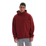 Dagi Erkek Cep Detaylı Kapüşonlu Sweatshirt, Pamuklu, Örme, Bordo, S