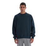 Dagi Erkek Dikiş Detaylı Sweatshirt, Viskon, Örme, Petrol Mavi, L