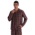 Dagi Erkek Ekose Dokuma Gömlek Pijama, Dokuma, Çok Renkli, M