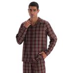Dagi Erkek Ekose Dokuma Gömlek Pijama, Dokuma, Çok Renkli, S