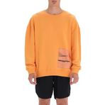 Dagi Erkek Erkek Cep Detaylı Sweatshirt, Pamuklu, Örme, Turuncu, 2XL