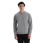 Dagi Erkek Erkek İçi Şardonlu Sweatshirt, Pamuklu, Örme, Gri Melanj, 2XL