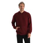 Dagi Erkek Erkek Modal Kapişonlu Sweatshirt, Örme, Bordo, M