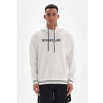 Dagi Erkek Erkek No Man's Land Baskılı Sweatshirt, Pamuklu, Örme, Beyaz, M