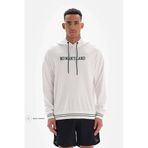 Dagi Erkek Erkek No Man's Land Baskılı Sweatshirt, Pamuklu, Örme, Beyaz, S