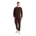 Dagi Erkek Jogger Paça Scuba Pantolon, Modal, Koyu Kahve, M