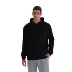 Dagi Erkek Kapüşonlu Uzun Kollu Sweatshirt, Modal, Örme, Siyah, M