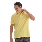 Dagi Erkek Pike Polo Yaka Tişört, Pamuklu, Örme, Açık Sarı, M