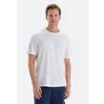 Dagi Erkek Relax Fit Kısa Kollu Tişört, Örme, Beyaz, 2XL
