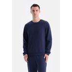 Dagi Erkek Scuba Bisiklet Yaka Sweatshirt, Modal, Lacivert, M