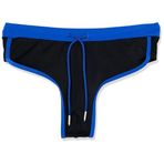 Dagi Erkek Slip Mayo, Örme, Siyah/ Mavi, XL