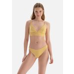 Dagi Kadın 2 cm Bikini Alt, Örme, Sarı, 40