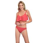 Dagi Kadın 20224Mm Bantlı Bikini Alt, Örme, Mercan, 34
