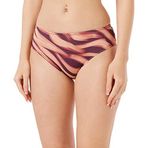 Dagi Kadın 6 cm Yüksek Bel Bikini Alt, Örme, Bordo / Ten, 36