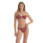 Dagi Kadın Balenli Bikini Üst, Örme, Kahverengi, 36
