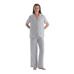 Dagi Kadın Biyeli Dokuma Pantolon, Tencel, Dokuma, Açık Gri, 36