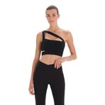 Dagi Kadın Çapraz Askı Spor Sütyeni, Örme, Siyah, XL