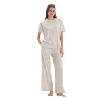 Dagi Kadın Cepli Basic Modal Pantolon, Örme, Krem, XL