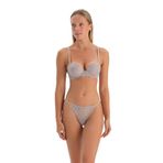 Dagi Kadın Dantel Detaylı String, Örme, Açık Gri, XS