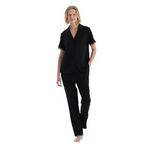 Dagi Kadın Dantel Detaylı Viskon Gömlek Pantolon Pijama Takımı, Örme, Siyah, 2XL