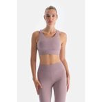 Dagi Kadın Gül Kurusu Sporcu Sütyeni Sırt Tül Detaylı Rahat Kesim %80 Polyester %20 Elastan - XS - Gülkurusu