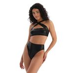 Dagi Kadın Halter Yaka Bikini Üst, Örme, Siyah, 42