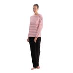 Dagi Kadın Kadın Bisiklet Yaka Pijama Üstü, Pamuklu, Örme, Kırmızı, XL