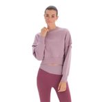 Dagi Kadın Kadın Kapıtone Crop Sweatshirt, Pamuklu, Örme, Lila, M