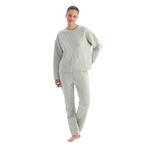 Dagi Kadın Kapitone Pantolon Pijama, Örme, Açık Gri, XL