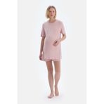Dagi Kadın Kaşkorse Hamile Tişört Şort Pijama Takımı, Viskon, Açık Pembe, M