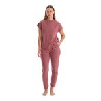 Dagi Kadın Pijama Takımı, Kısa Kollu Tişört Pantolon, Kiremit, L Beden