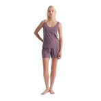 Dagi Kadın Pijama Takımı, Mürdüm, Kalın Askılı, Pamuk Modal, Atlet Şort, S Beden