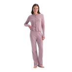 Dagi Kadın Pijama Takımı, Pointel Tişört Pantolon, Gül Kurusu, 2XL Beden