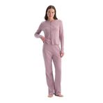 Dagi Kadın Pijama Takımı, Pointel Tişört Pantolon, Gül Kurusu, XL Beden