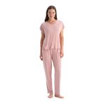 Dagi Kadın Pijama Takımı, V Yaka, Siroviskon, Açık Pembe, XL Beden
