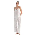 Dagi Kadın Saten Bride Pantolon, Dokuma, Beyaz, 40
