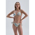 Dagi Kadın Spagetti Bikini Alt, Örme, Somon / Mavi, 42