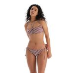 Dagi Kadın Straplez Bikini Üst, Örme, Bordo/ Ekru, 36