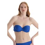 Dagi Kadın Straplez Bikini Üst, Örme, Sax Mavisi, 36