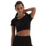 Dagi Kadın T-Shirt, Örme, Siyah, 2XL