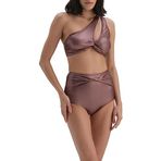 Dagi Kadın Tek Omuz Bikini Üst, Örme, Bronz, 36