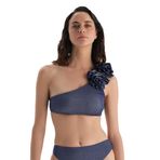 Dagi Kadın Tek Omuz Bikini Üst, Örme, Mürdüm, 40
