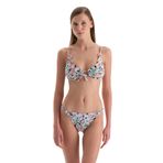 Dagi Kadın Üçgen Geniş Bikini Üst, Örme, Ekru/ Lila, 36