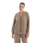Dagi Kadın Uzun Kollu Hırka, Örme, Bej, L-XL