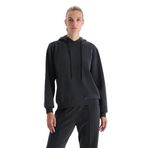 Dagi Kadın Uzun Kollu Kapüşonlu Basic Modal Sweatshirt, Örme, Lacivert, S