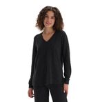 Dagi Kadın V Yaka Uzun Kollu Örgülü Sweatshirt, Örme, Antrasıt, S